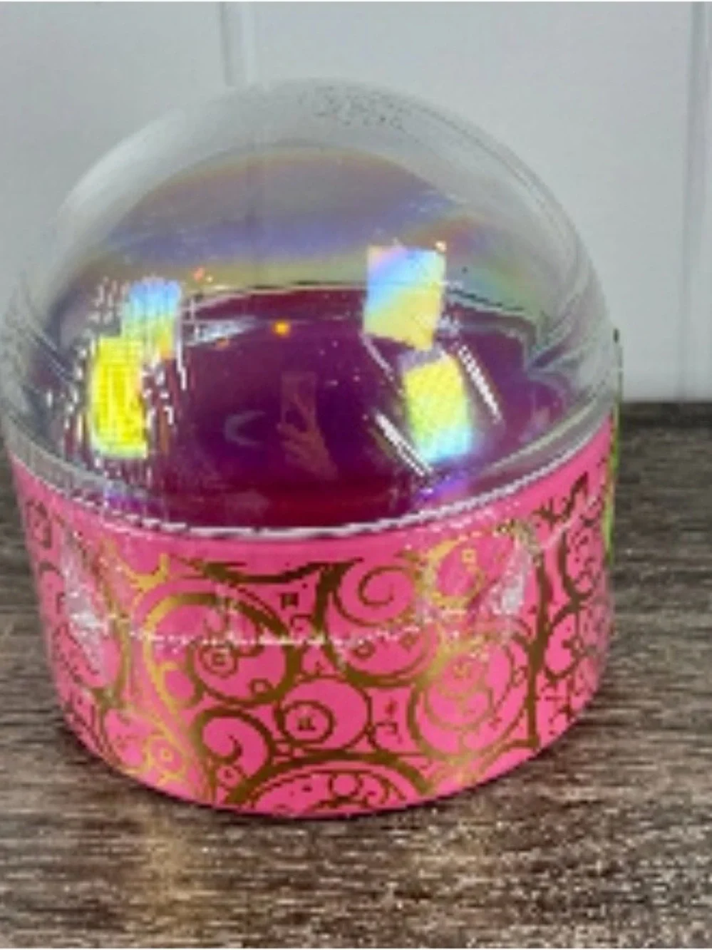 Target Bullseye Playground Wicked Glinda Pink Trinket Dish Glass Dome